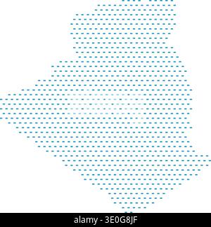 Algeria map made of bracket symbols in turquoise color on transparent background modern vector design for digital use Stock Vector