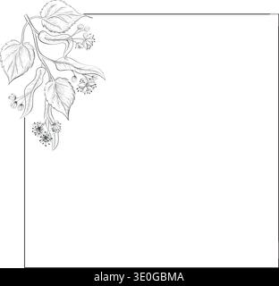 Elegant Vector frame with flower floral elements. Frame with botanical decorative elements. Stock Vector