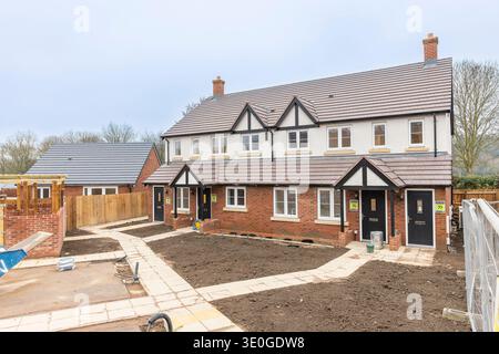 Elan homes new build homes on a new site in Bewdley. Terraced homes. Stock Photo