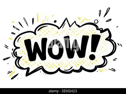 Comic speech bubble with the word WOW Stock Vector