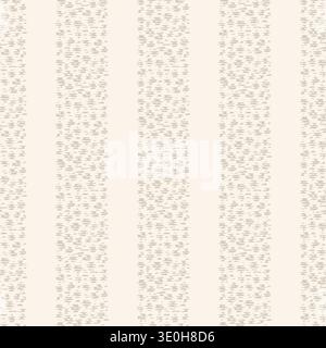 Sandy beige neutral colour microstripe seamless vector pattern background. Relaxed organic shape vertical striped backdrop. Coatsal vibe for web Stock Vector