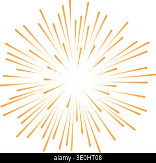 Firework colorful decorative design on a white background. Vector illustration Stock Vector
