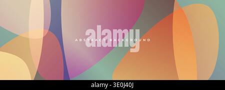 Soft pastel organic shapes and warm tones, abstract background with overlapping curves, smooth gradients, gentle ambient light, perfect for creative Stock Vector