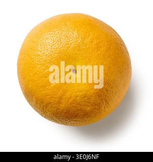 fresh raw grapefruit whole citrus fruit isolated on white background, top view Stock Photo