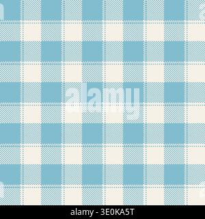 Summer Gingham Plaid. Seamless background for tablecloth, dress, skirt, napkin, or other textile design. Vector design Stock Vector