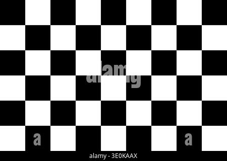 Checkered flag. Black and white checkered seamless pattern. Endless background. Racing flag texture Stock Vector