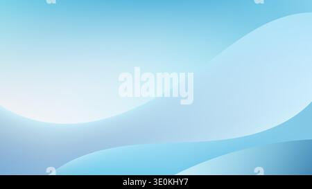 serene blue abstract background with flowing wave curves calm atmosphere, modern corporate presentations and digital technology websites Stock Vector