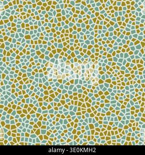 Voronoi tessellation seamless pattern. Abstract geometric design with irregular polygonal cells. Stock Vector