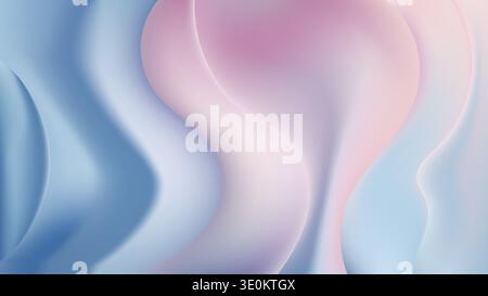 elegant abstract background soft blend blue and pink fluid waves, serene and ethereal aesthetic for modern branding or web wallpaper projects Stock Vector