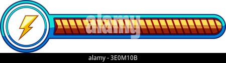 Game energy bar full power progress icon Stock Vector