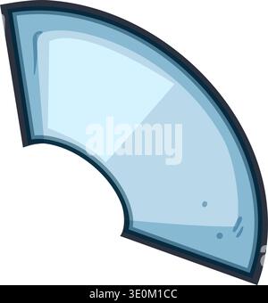 Curved quarter circle displaying flexible screen concept technology Stock Vector