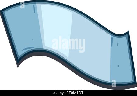 Wavy flexible blank screen display technology Stock Vector
