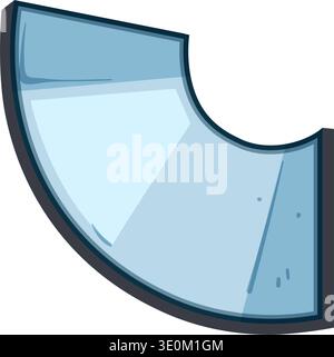 Curved flexible screen abstract element graphic Stock Vector