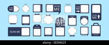 Scan and pay now. QR code, and CTA button. Modern mobile app design for business with Scanner screen. Vector illustration in flat style Stock Vector
