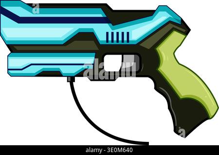Laser tag gun toy playing fun game Stock Vector