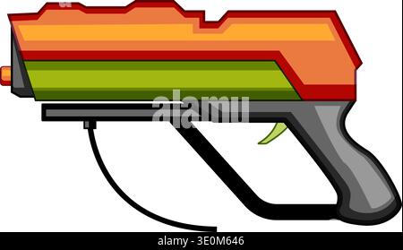 Colorful toy blaster for active laser game Stock Vector
