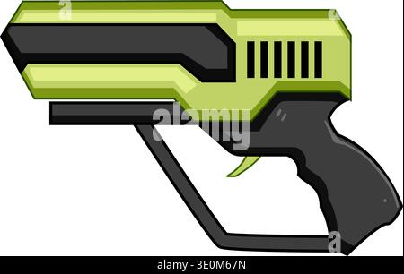 Futuristic laser blaster toy for video game Stock Vector
