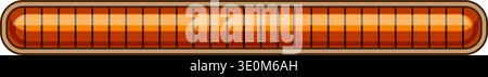 Full orange segmented progress bar achievement indicator Stock Vector
