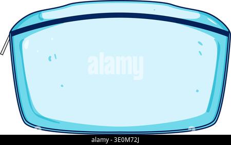 Clear makeup bag for travel and storage Stock Vector