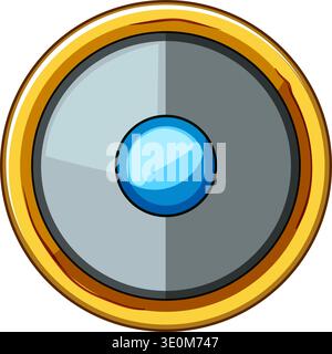 Round magic shield protecting a player in games Stock Vector