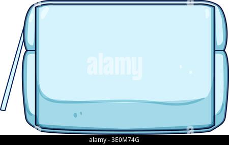 Light blue makeup bag for cosmetic products Stock Vector