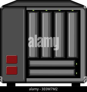 Network attached storage device for data server Stock Vector