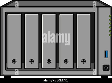 Network attached storage server data management Stock Vector