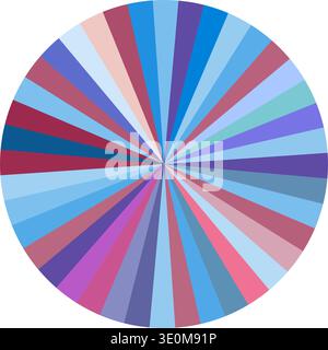 Radial burst abstract pattern creating vibrant color wheel Stock Vector