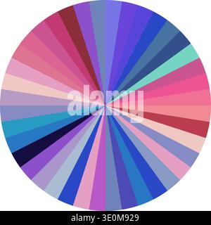Colorful radial spectrum creating vibrant abstract background Stock Vector