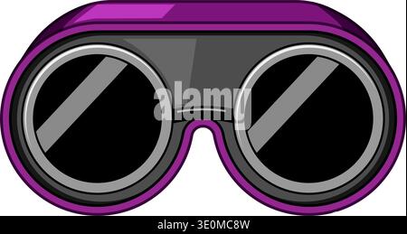 Welding safety goggles protecting eyes and vision Stock Vector