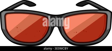 Welding glasses protecting eyes during industrial work process Stock Vector