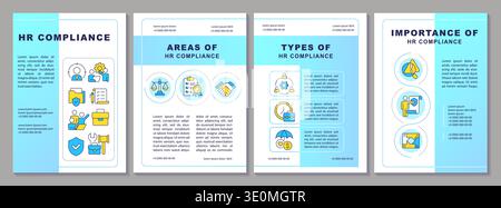Hr compliance brochure layout Stock Vector