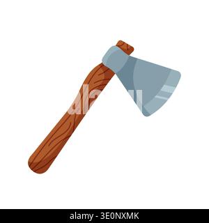 Axe. Isolated vector illustration in flat cartoon style. Stock Vector