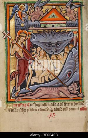Demon Prostrate This painting, *The Harrowing of Hell*, depicts the Christian ...