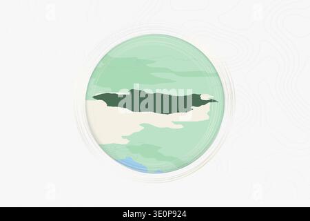 Stylized Map of Mongolia with Neighboring Areas. Map in a modern, minimalistic style with soft gradient colors. Stock Vector