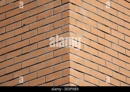 close up of red brick wall Stock Photo