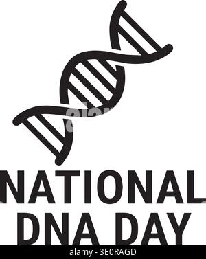 Vector illustration of National DNA day observed on April 25 Stock ...