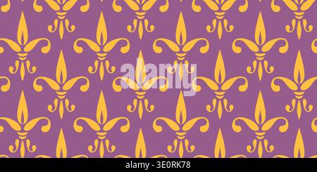 Vector vintage seamless pattern Fleur de lis. Vintage vector pattern fleur de lis. Royal pattern. Stock Vector