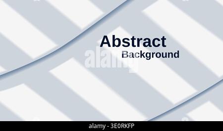 A sophisticated and clean white background featuring soft curved lines and a modern diagonal shadow pattern. Stock Vector