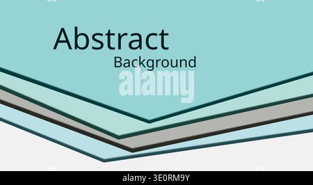 A professional and modern abstract background featuring sharp layered geometric shapes in teal and grey with a subtle shadow effect. Stock Vector