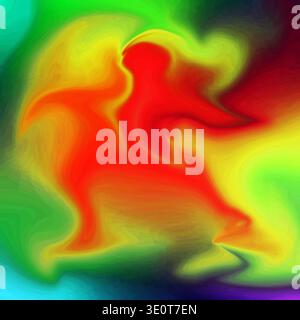 A fluid, abstract portrayal of soft, dreamlike swirling motion. Stock Photo