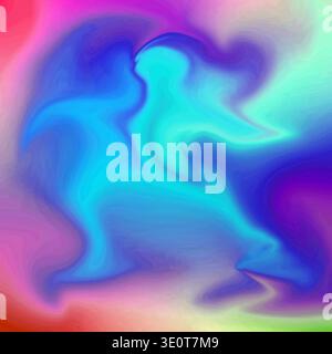 A fluid, abstract portrayal of soft, dreamlike swirling motion. Stock Photo