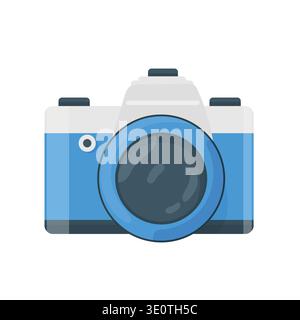 Camera. Flat vector clipart, illustration with isolated background. Stock Vector