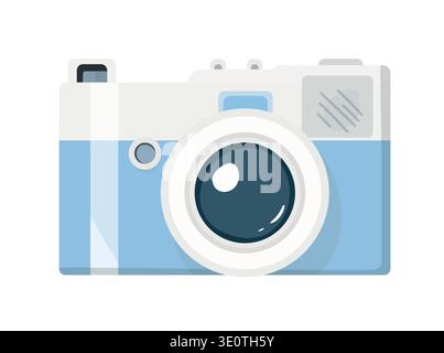 Camera. Flat vector clipart, illustration with isolated background. Stock Vector