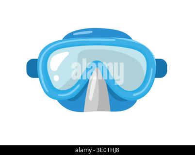 Diving mask. Flat vector clipart, illustration with isolated background. Stock Vector