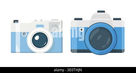 Camera. Flat vector clipart, illustration with isolated background. Stock Vector