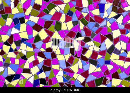 Abstract Colorful Mosaic Tile Pattern Stock Photo