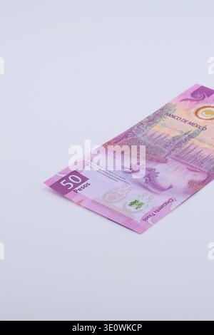 Mexican 50-peso polymer banknote introduced in 2021; with image of ...