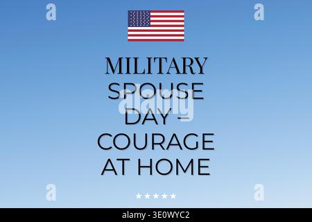 Military Spouse Day Courage At Home Stock Vector