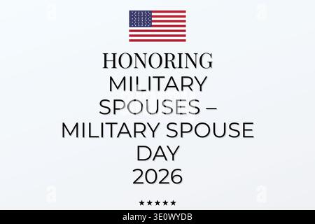 Honoring Military Spouses Military Spouse Day 2026 Stock Vector